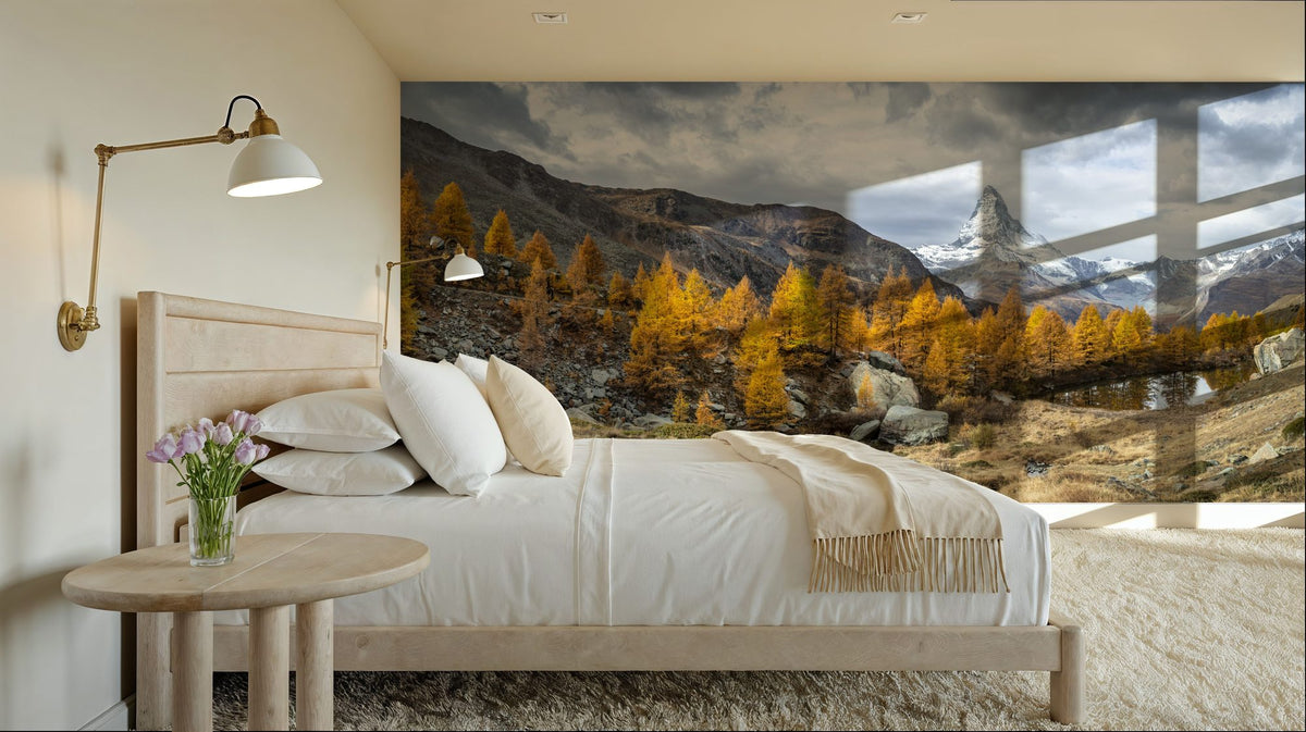 Matterhorn Fall Mural Wallpaper - room preview 03