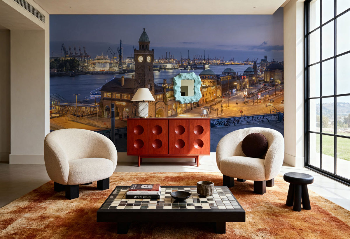Twilight Timekeeper Mural Wallpaper - room preview 03