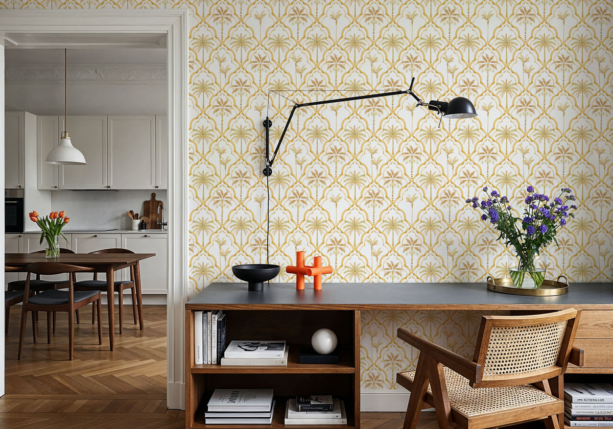 The Palm Lattice, Sunflower Mural Wallpaper - room preview 03