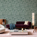 Root Wood, Green Mural Wallpaper - room preview 03