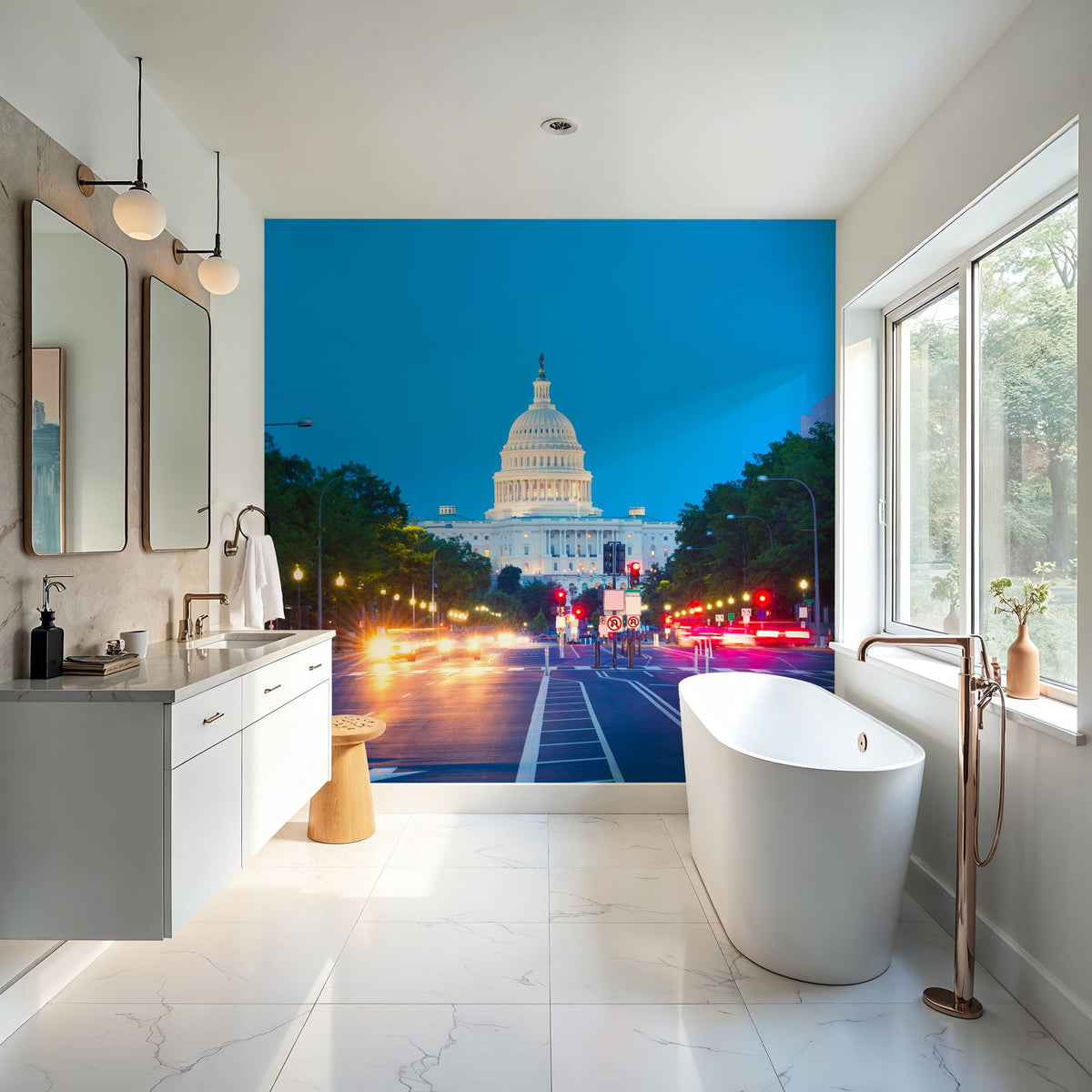 Capitol Sunset Mural Wallpaper - room preview 03
