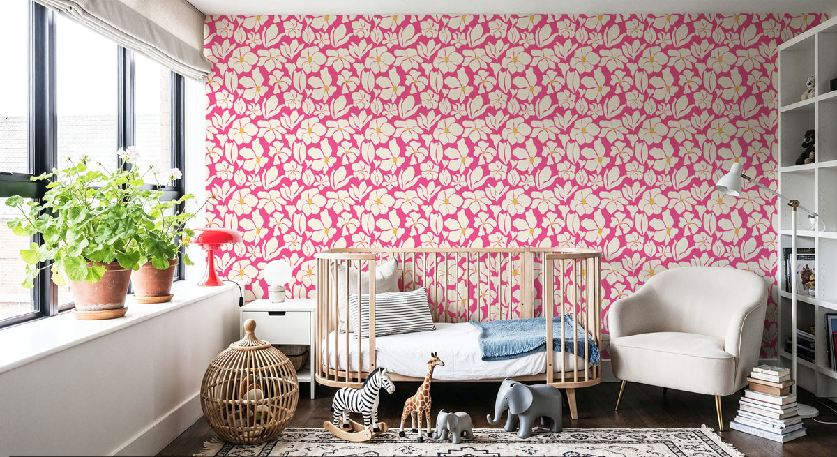 Flower Market Pattern Mural Wallpaper - room preview 03