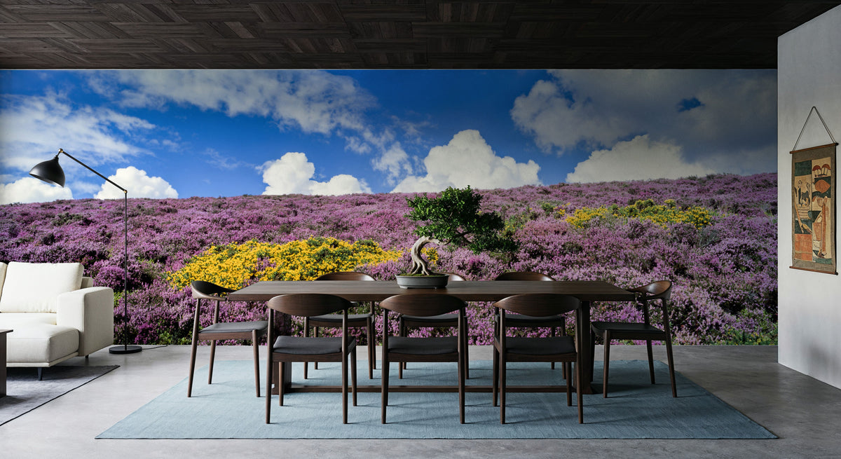 Blooming Heather Horizon Mural Wallpaper - room preview 03