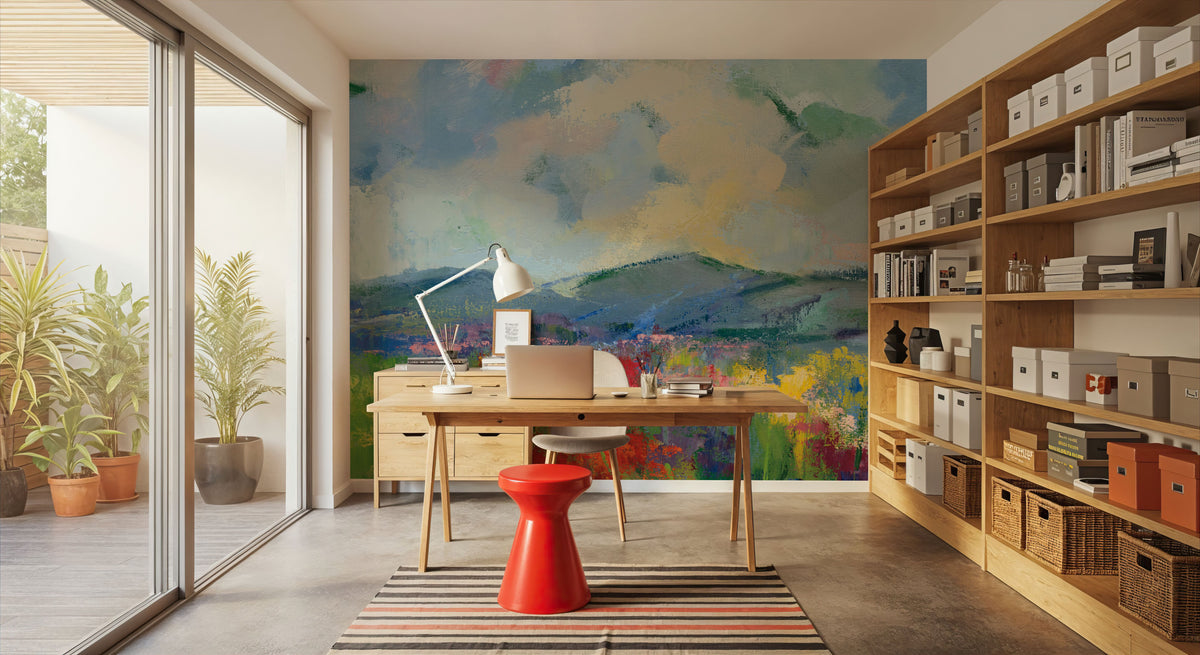 Green Meadow I Mural Wallpaper - room preview 03