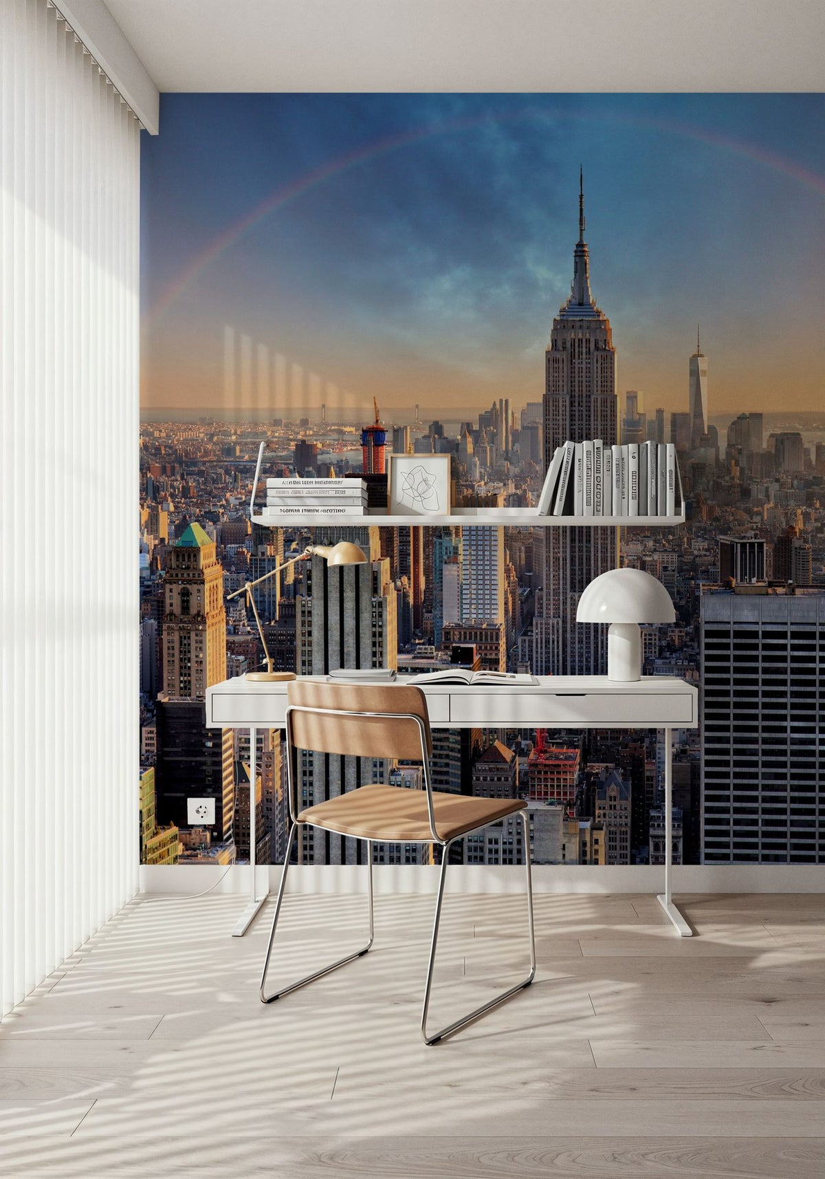 Rainbow Over New York City Mural Wallpaper - room preview 03