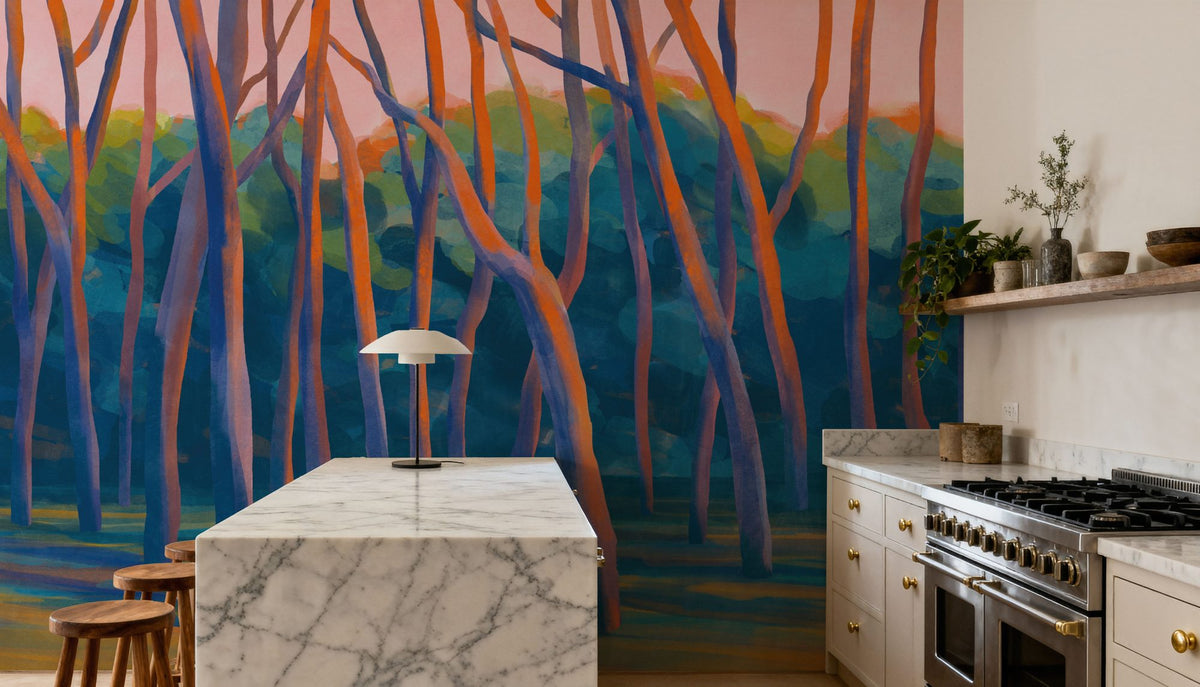 Dune Forest, Orange Mural Wallpaper - room preview 05