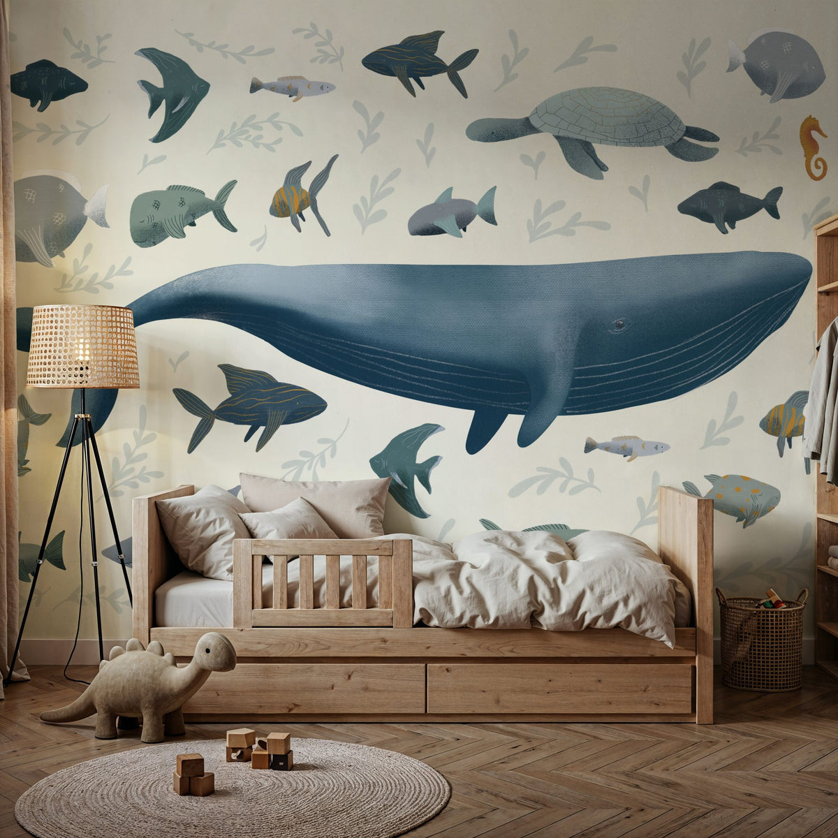 Ocean Life Mural Wallpaper - room preview 03