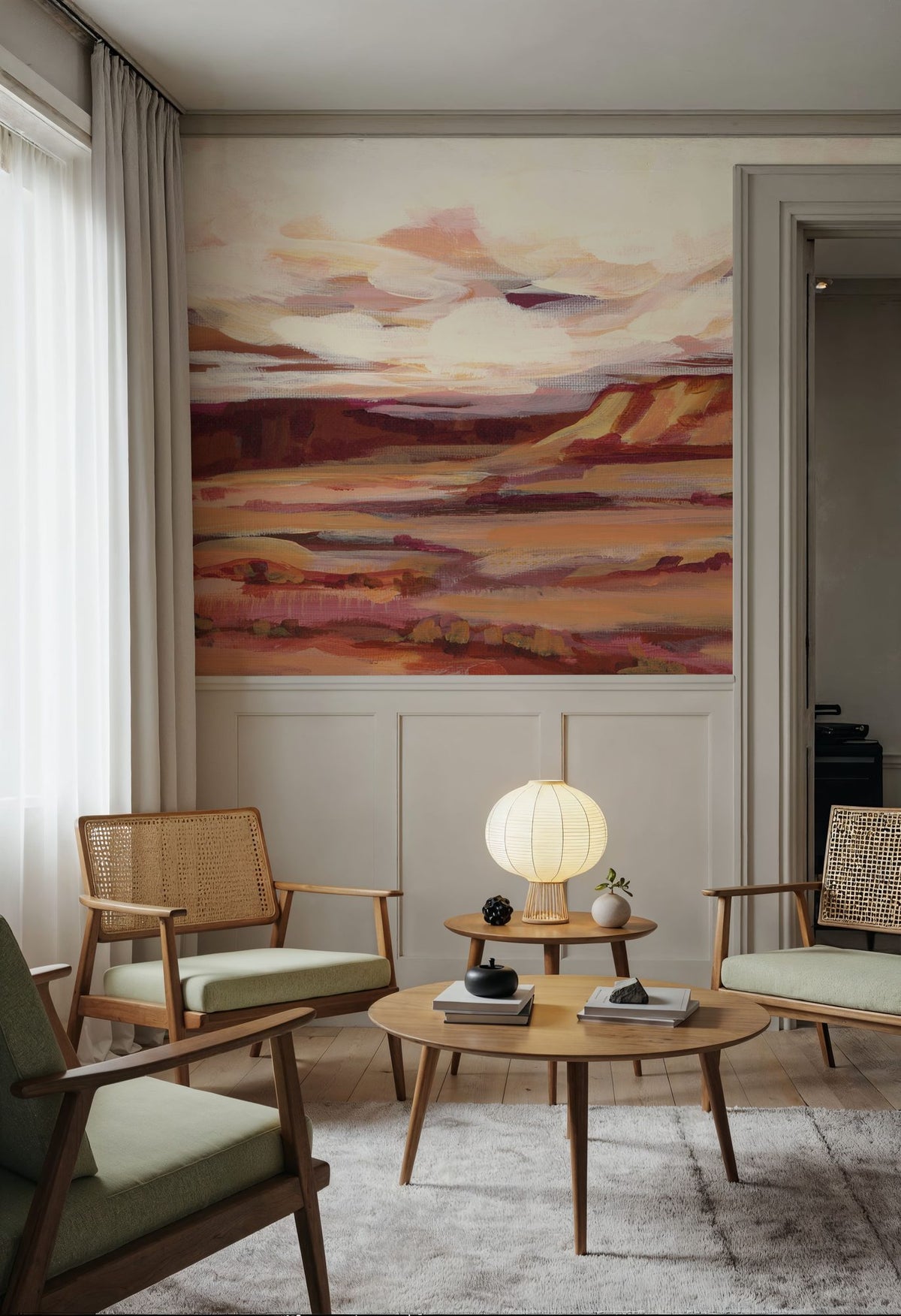 Mauve Mesa I Mural Wallpaper - room preview 03