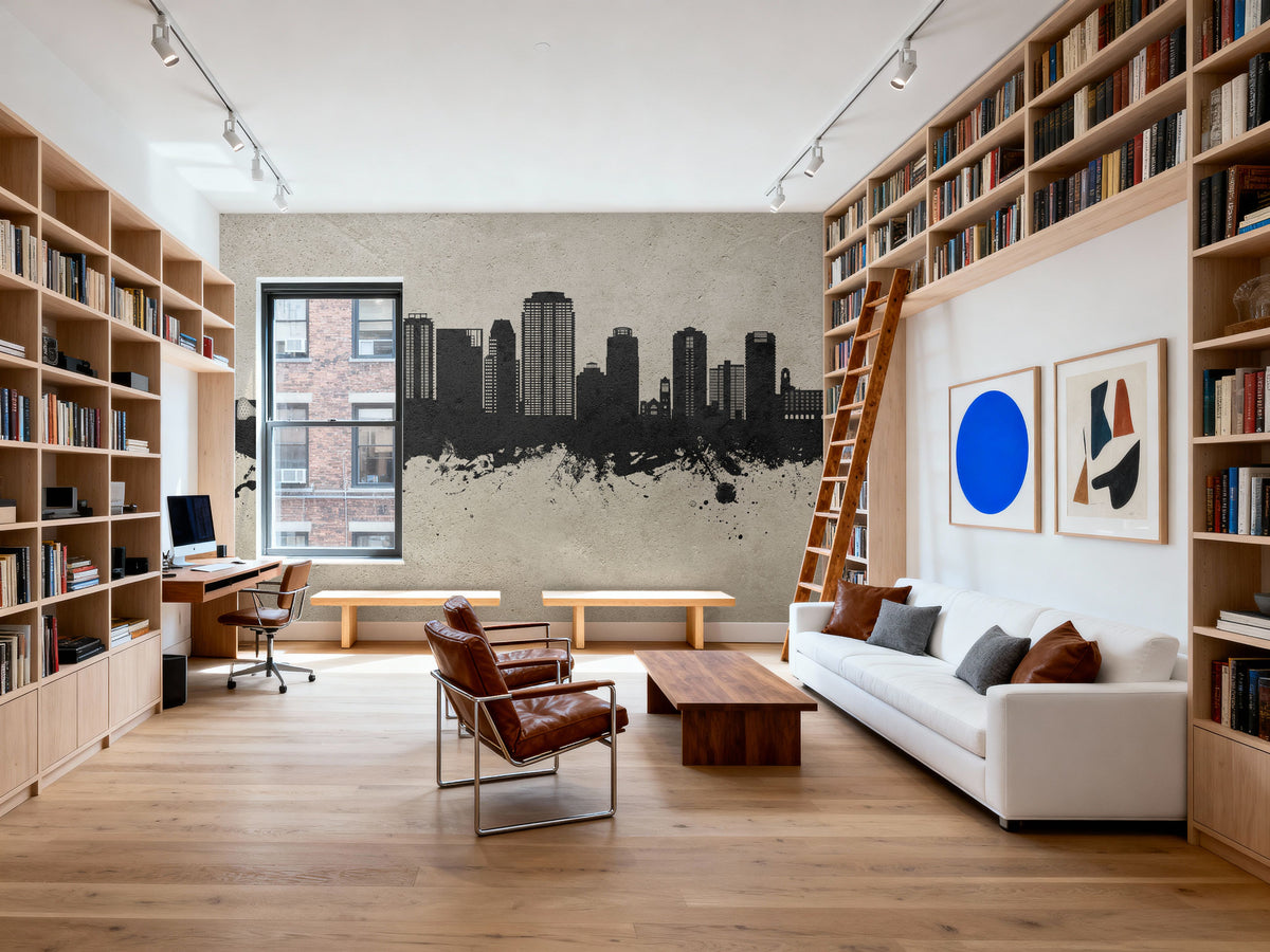 St Petersburg Florida Skyline Concrete Mural Wallpaper - room preview 03