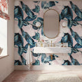 Pink Leaves Mural Wallpaper - room preview 03