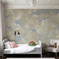 Painted Dreamy Clouds, Bright Mural Wallpaper - room preview 03