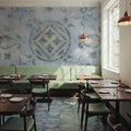 Grey Tapestry Mural Wallpaper - room preview 03