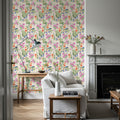 Flower Blush Ivory Mural Wallpaper - room preview 03