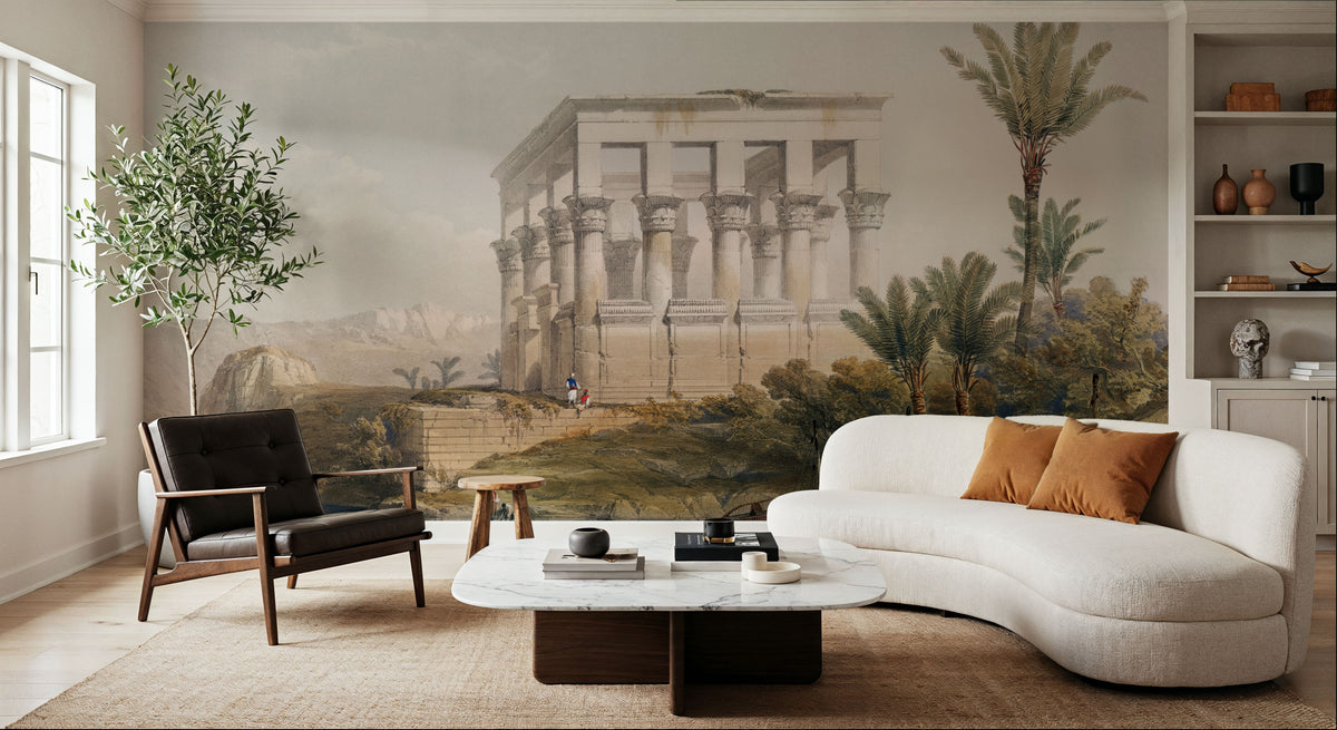 Temple At Philae Mural Wallpaper - room preview 03