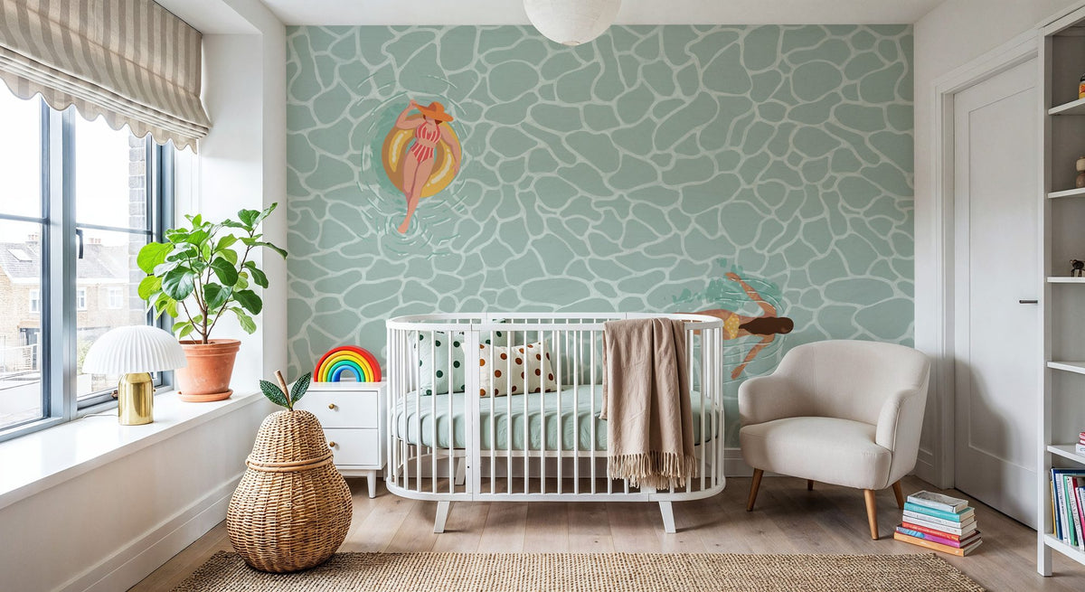Beach Babes Poolside Mural Wallpaper - room preview 03