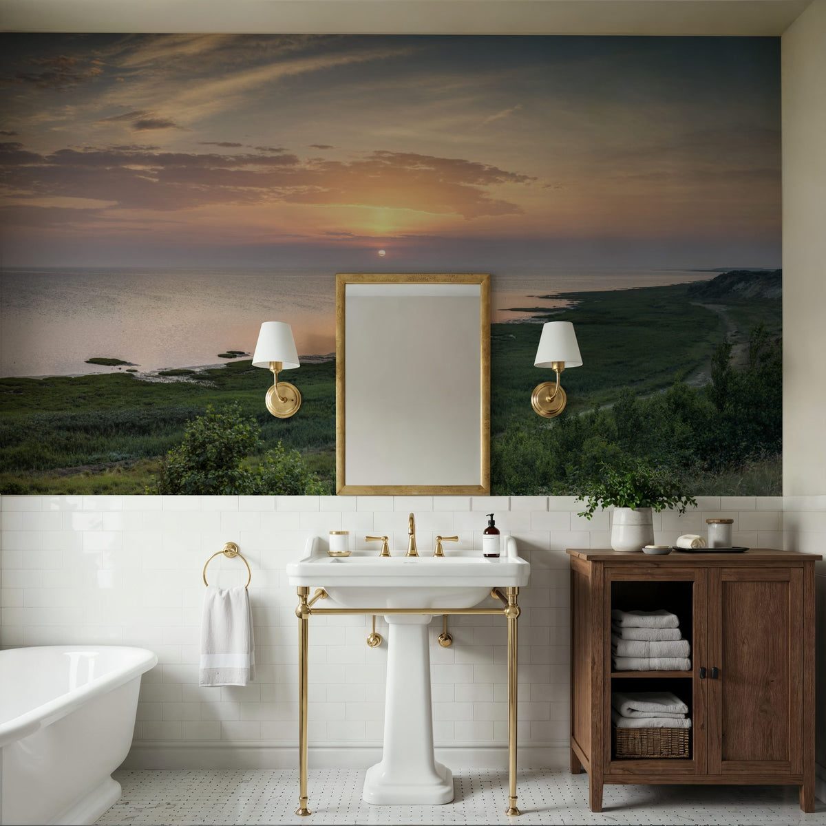 Coastal Sunrise Mural Wallpaper - room preview 03