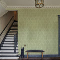 Macrame Lines Green Mural Wallpaper - room preview 03