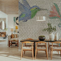 Mosaic Birds IV Mural Wallpaper - room preview 03