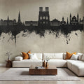 Reims France Skyline Concrete Mural Wallpaper - room preview 03