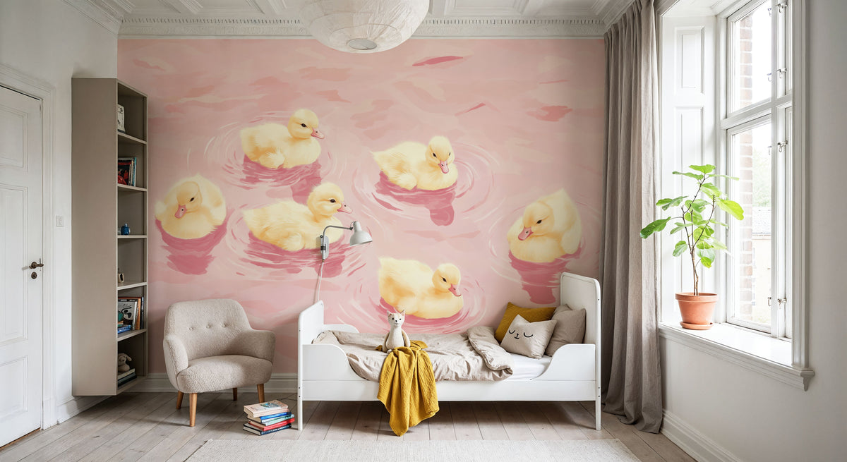 Pretty Ducklings Mural Wallpaper - room preview 03