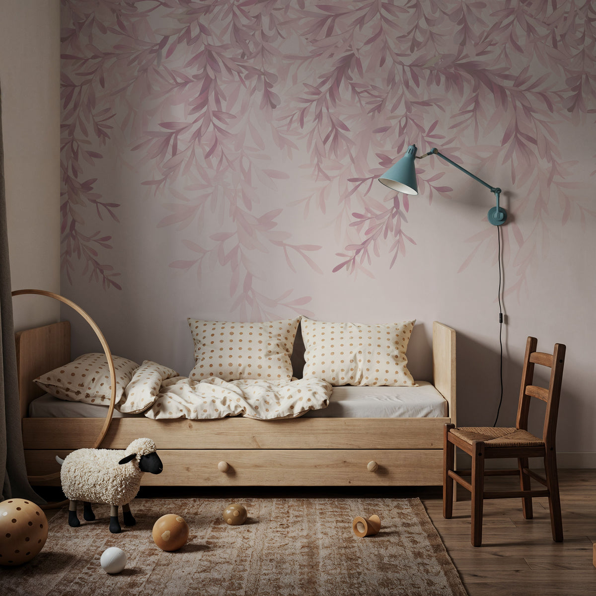 Lush Canopy, Rose Mural Wallpaper - room preview 03