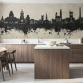 Paisley Skyline Concrete Mural Wallpaper - room preview 03
