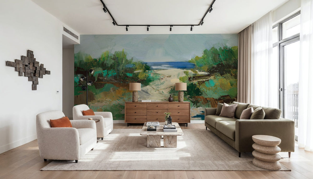 Grassy Beach Mural Wallpaper - room preview 03