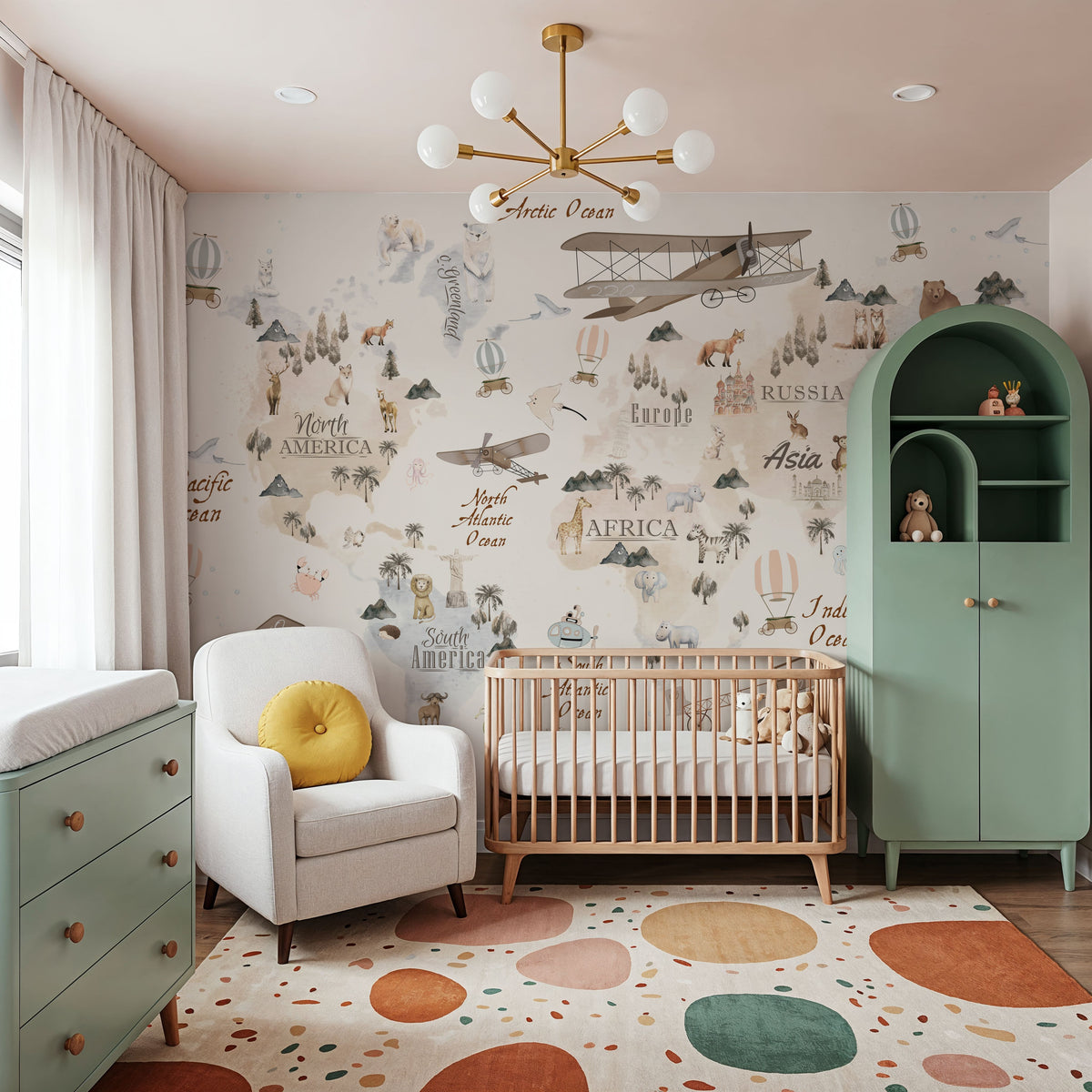 My First World Map Mural Wallpaper - room preview 03