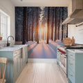 Snowy Woods At Sunset Mural Wallpaper - room preview 03