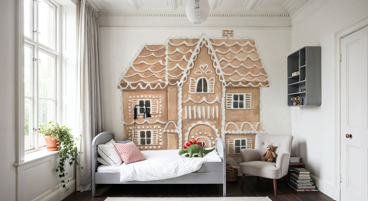 Gingerbread Dream House I Mural Wallpaper - room preview 03