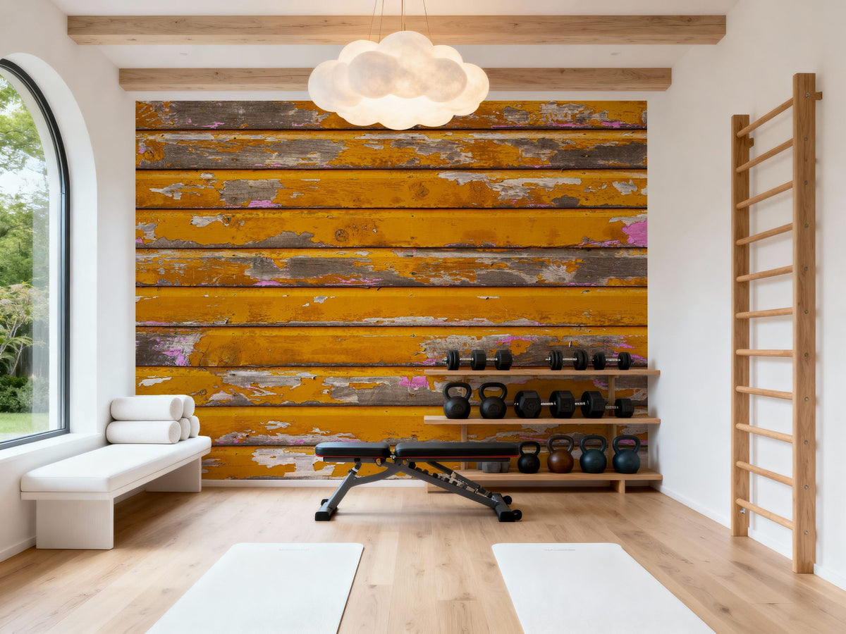 Sunworn Timber Mural Wallpaper - room preview 03