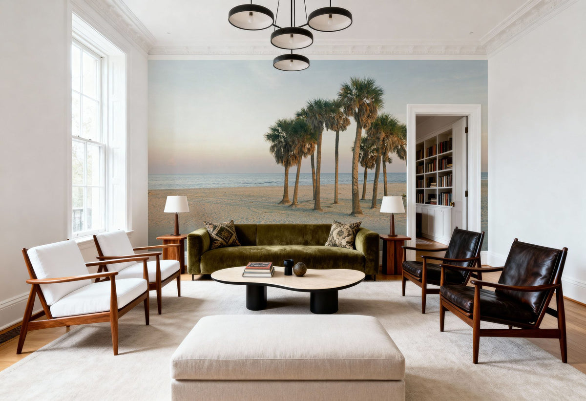 Sunset Palms Lookout Mural Wallpaper - room preview 03