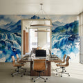Nordic Waterfall - Watercolor Landscapes Series Mural Wallpaper - room preview 03