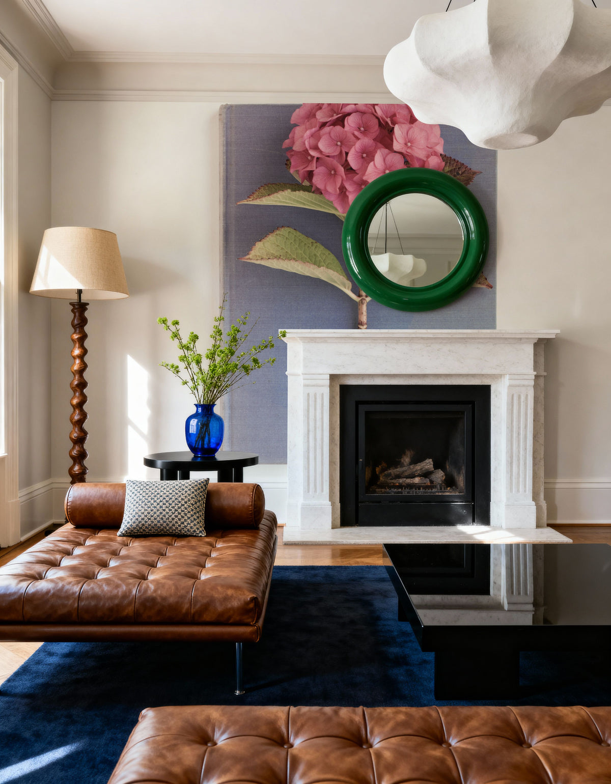Pink Hydrangea on Book Mural Wallpaper - room preview 03