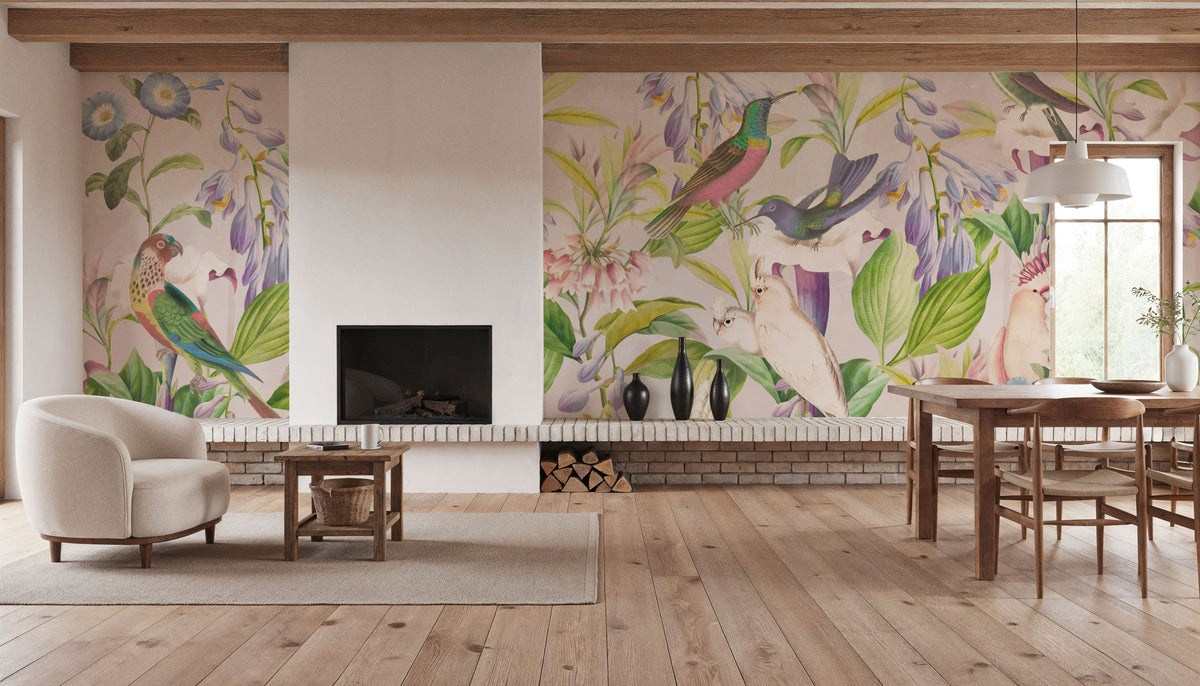 Parrot Garden Mural Wallpaper - room preview 03