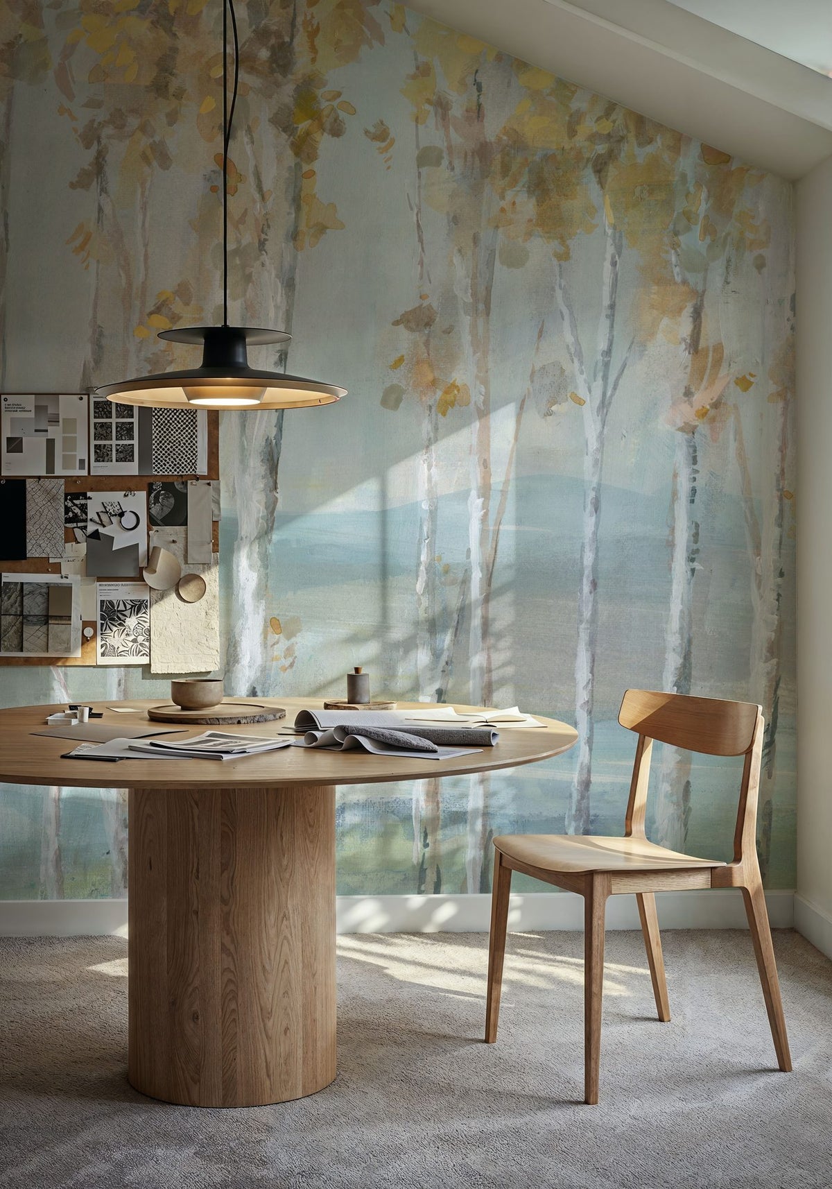Lakeview Birches Mural Wallpaper - room preview 03
