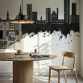 Salford England Skyline Black & White Mural Wallpaper - room preview 03