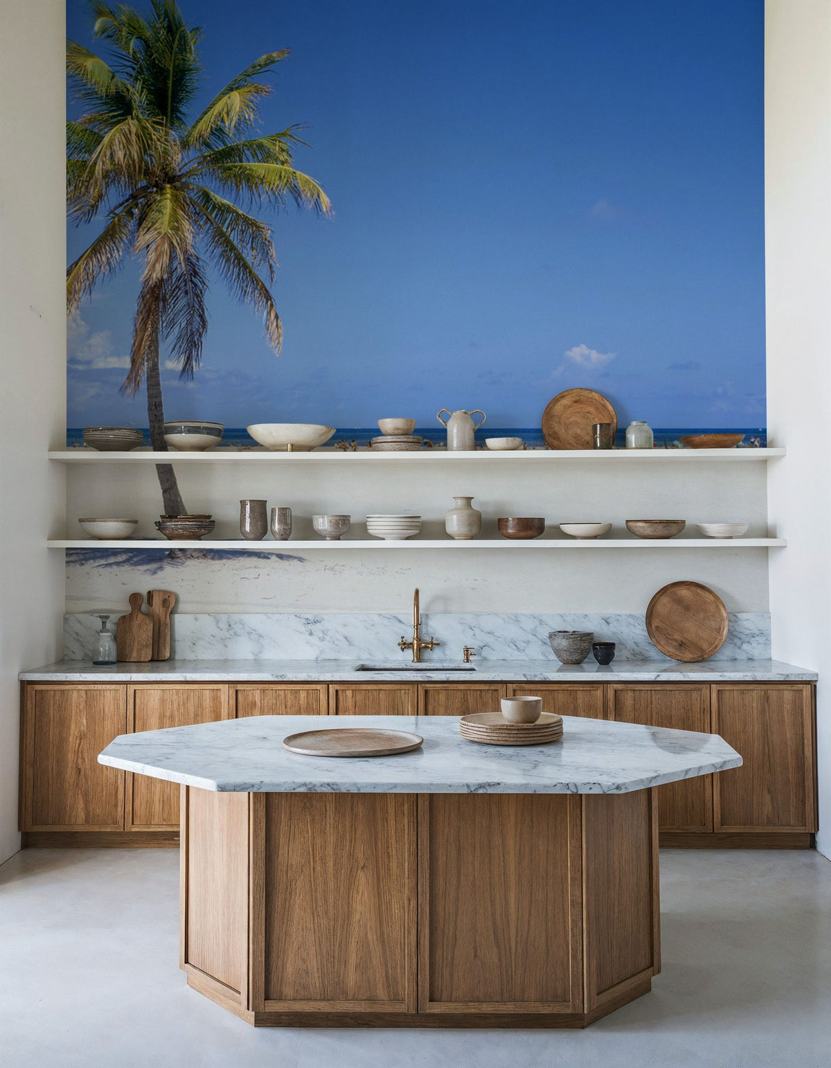 Palm Coast Paradise Mural Wallpaper - room preview 03