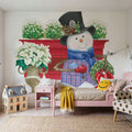 Main Street Christmas X Mural Wallpaper - room preview 03