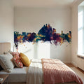 Monterosso Al Mare Italy Skyline Blue & Bronze Mural Wallpaper - room preview 03