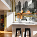 New York Skyline I Yellow Bridge No Words Mural Wallpaper - room preview 03