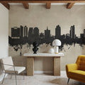 San Jose California Skyline Concrete Mural Wallpaper - room preview 03