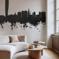 Malmö Sweden Skyline Black & White Mural Wallpaper - room preview 03