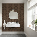 Flower Bridges Small Brown Mural Wallpaper - room preview 03