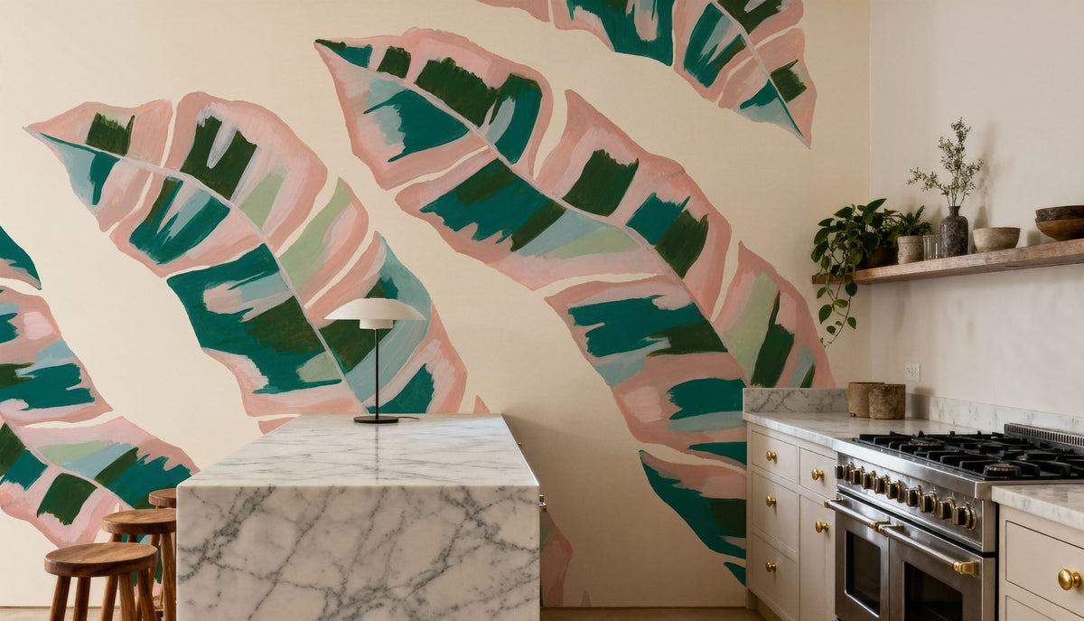 Tropical Banana Leaves Mural Wallpaper - room preview 03