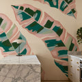 Tropical Banana Leaves Mural Wallpaper - room preview 03