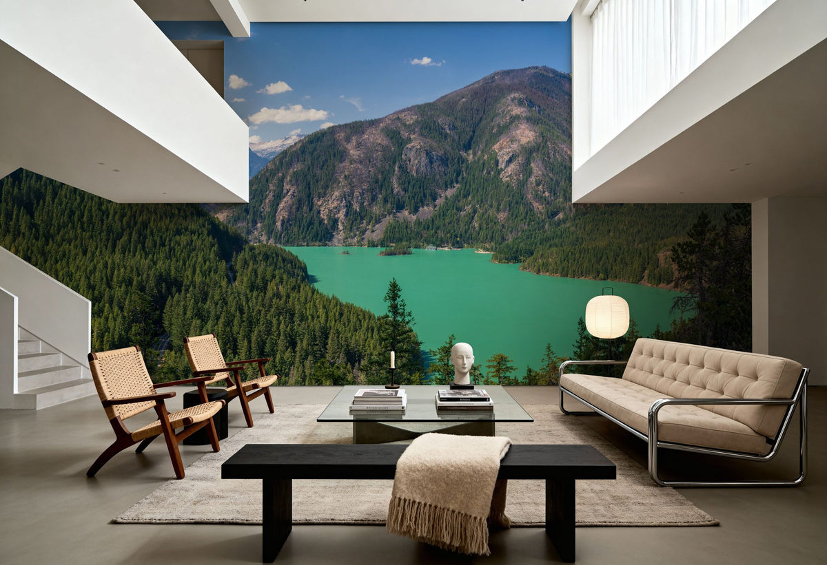 Diablo Lake III Mural Wallpaper - room preview 03
