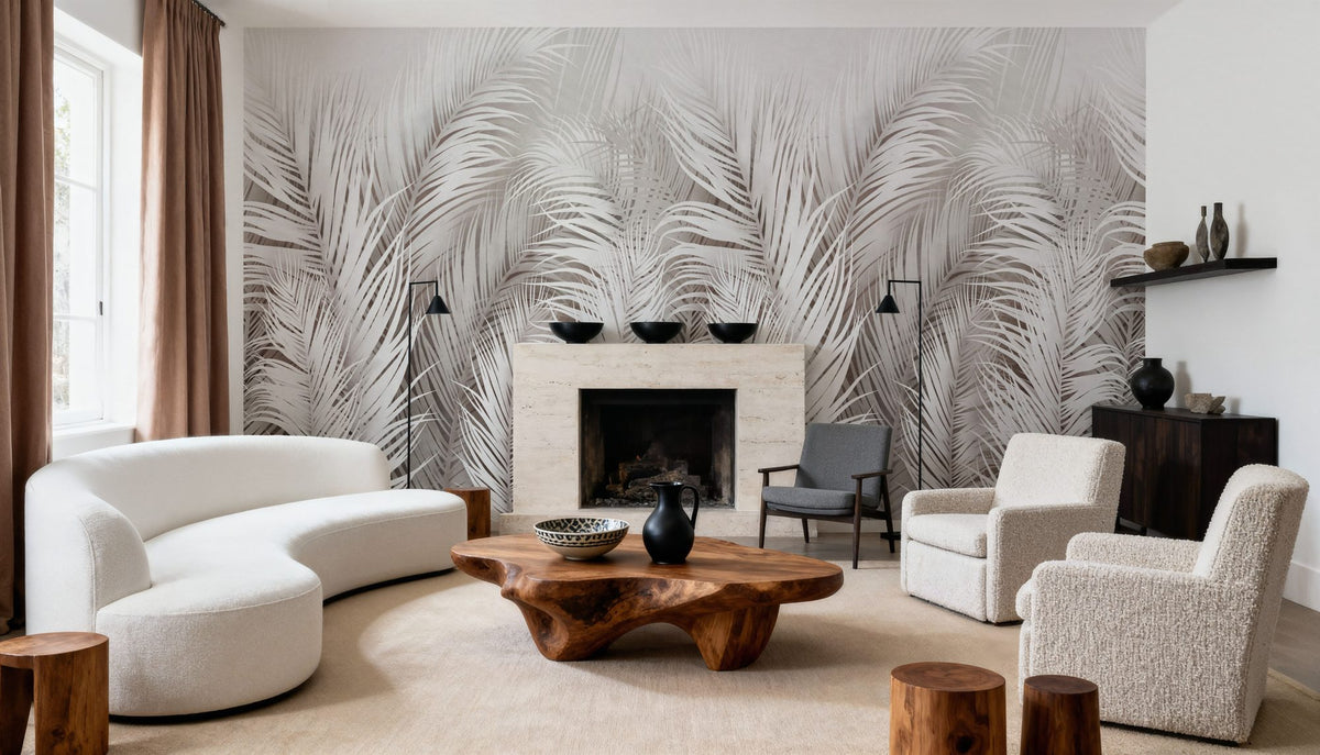 Palm Leaves Mural Wallpaper - room preview 03