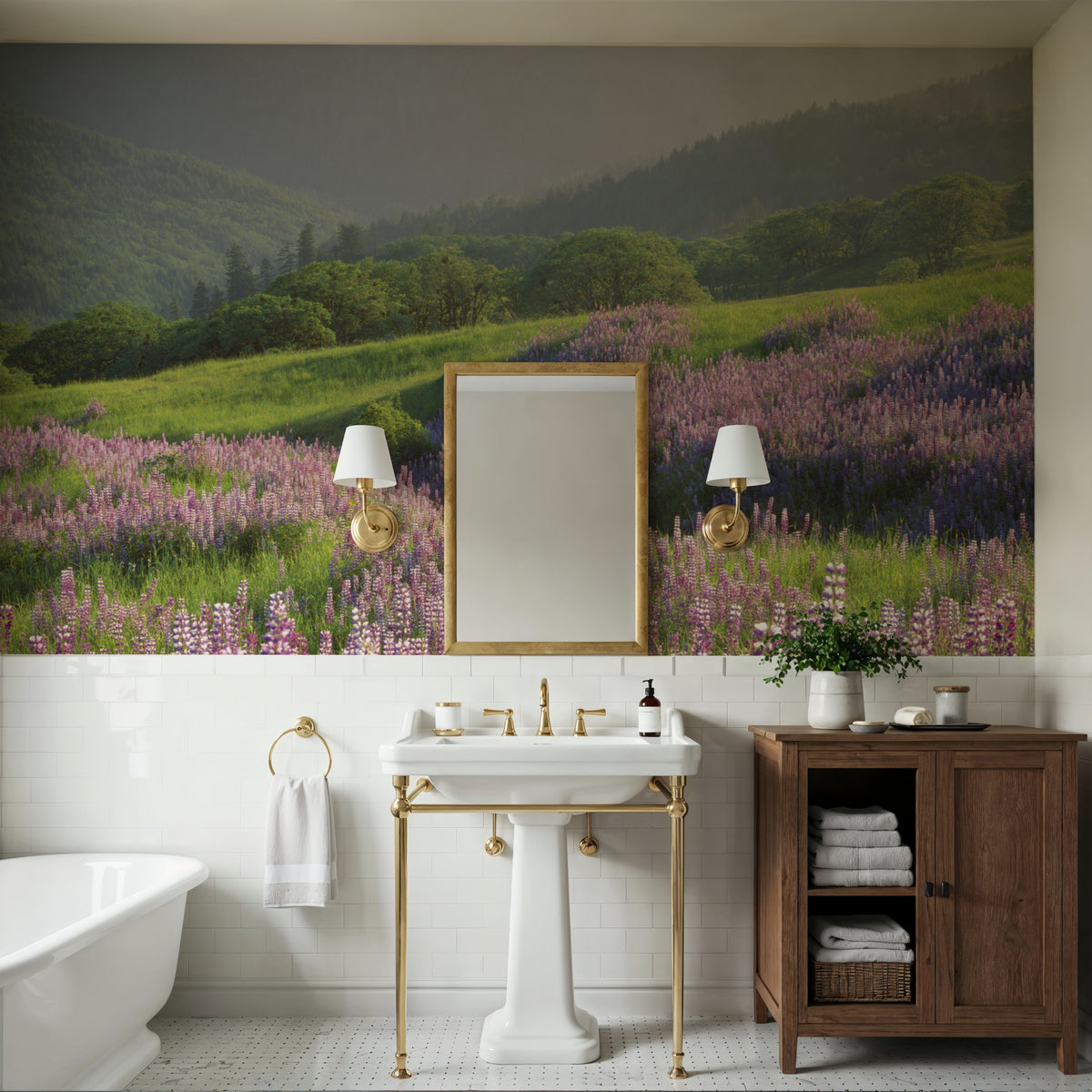 Spring Yellowstone Mural Wallpaper - room preview 03