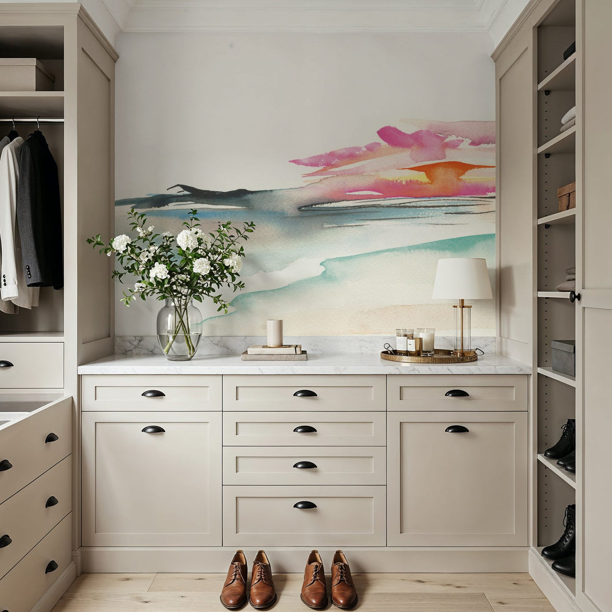 Coastal Sunset Mural Wallpaper - room preview 03
